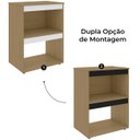 Ver imagem 5 de Balcão para Cooktop e Forno Microondas 75cm Adriana Amêndoa/Branco - AJL Móveis