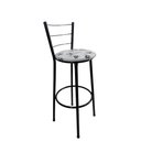 Ver imagem 2 de Kit 4 Banquetas Alta Preta Cozinha Gourmet Americana Balcão:branco Floral