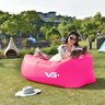 Sofá de Ar Hug Bag Inflável Camping Rosa VG+ - 4