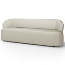 Ver imagem 1 de Sofá 3 Lugares Orgânico Sala de Estar Living 205cm Carmen F04 Couríssimo Off White - Lyam Decor
