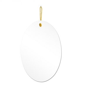 Espelho Decorativo Lina Alça Sisal Banana 60x40 cm Oval