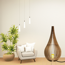 Ver imagem 3 de Abajur Grande de Chão CAPADÓCIA MDF Luminária -:Marrom/Kit com 3 - 90x40cm, 75x40cm e 60x30cm