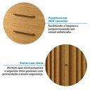 Ver imagem 7 de Cômoda Bella 2 Portas 5 Gavetas 100% Mdf Ripado Cinamomo - Acp Móveis
