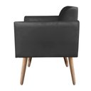 Ver imagem 2 de Namoradeira Marisa Suede Pés Palito Natural Preto