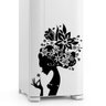 Adesivo de Geladeira Mulher Cabelo de Flores-Medio 50x64cm - 1
