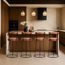 Ver imagem 1 de Banqueta Alta Cozinha 70cm Encosto Industrial Aço Kit 4 Ziria Pu S02 - D'rossi