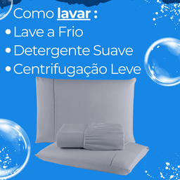Jogo Lencol King 400 Fios 03 Peças Cor Cinza Micro Percal C Elastico Hotel Macio - 4