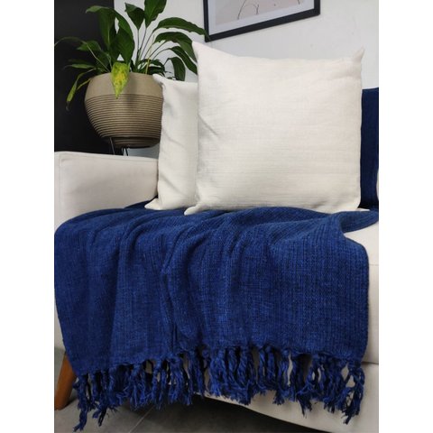 Manta para Sofá Gigante Decorativa Protetora 2,30 x 1,40:Azul