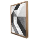 Ver imagem 3 de Quadro Decorativo Caixa Alta com Vidro Geométrico Mosaico Moderno TaColado Moldura Branca 90 x 60cm