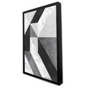 Ver imagem 2 de Quadro Decorativo Caixa Alta com Vidro Geométrico Mosaico Moderno TaColado Moldura Branca 90 x 60cm