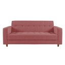 Ver imagem 5 de Sofá 03 Lugares Arezzo Linho Whisky Rose Castanho