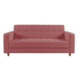 Sofá 03 Lugares Arezzo Linho Whisky Rose Castanho - 5 Sofá 03 Lugares Arezzo Linho Whisky Rose Castanho - 5