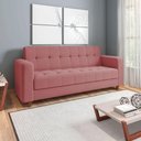 Ver imagem 6 de Sofá 03 Lugares Arezzo Linho Whisky Rose Castanho