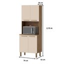 Ver imagem 3 de Paneleiro Cozinha Clarice 4 Portas Amêndoa Off White