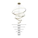 Ver imagem 2 de Lustre Pendente Astraled Tabit Pl-9847 Dourado Led Bivolt