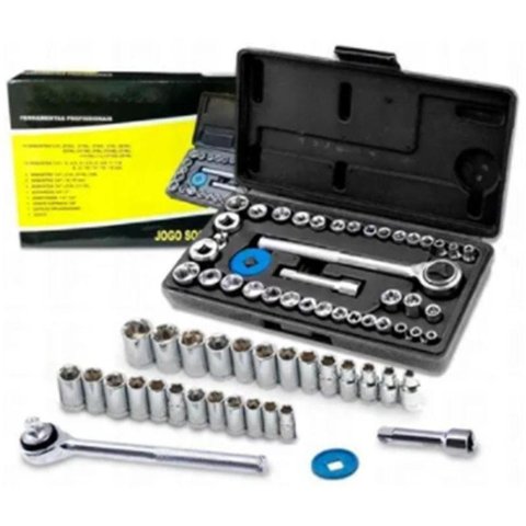Conjunto Chave Soquete 40 Peças - Formato Sextavado