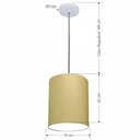 Ver imagem 2 de Lustre Luminária Pendente Vivare Free Lux Pe-4103br Cúpula em Tecido 15x20cm