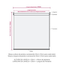 Persiana Romana Translucida Branca - 2,20m x 1,60m - 4