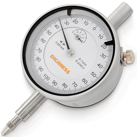 Relógio Comparador - Cap. 0-1mm - Graduação De 0,001mm - Diâmetro Do Mostrador Ø58mm - Tampa Lisa - 