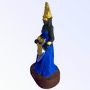 Ver imagem 3 de Escultura Orixá Oxum Azul em Resina 10 cm