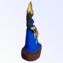 Ver imagem 2 de Escultura Orixá Oxum Azul em Resina 10 cm