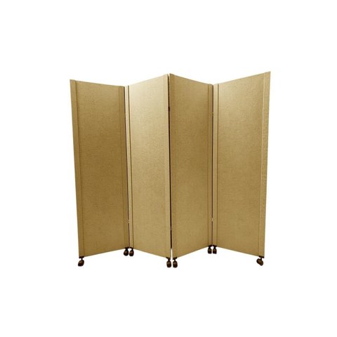 Biombo Liso Reto 4 Folhas c/ 8 Rodinhas