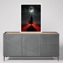 Ver imagem 2 de Quadro Entidade Exú Tranca Rua 33x24cm:moldura Branca