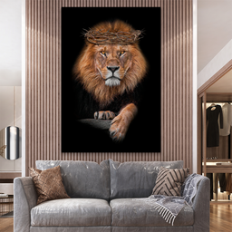 Quadro Realeza do Leão Com Coroa -- BR ARTES - 4