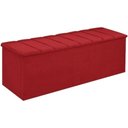 Ver imagem 2 de Kit Cabeceira + Calçadeira Baú Casal 140cm Suede Vermelho