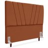 Cabeceira Casal 140cm Bell Suede Terracota Rm - 1