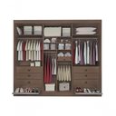 Ver imagem 3 de Guarda Roupa Casal 6 Portas 7 Gavetas com Pés Athos - D' Doro Castanho/off White