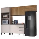 Ver imagem 1 de Cozinha Modulada Completa Jequitibá Quiditá 5 Peças Branco Marrom