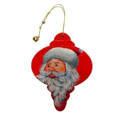 Pingente Arvore Natal Guizo Papai Noel Familia Pintura Bauer