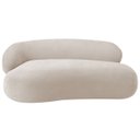 Ver imagem 1 de Recamier Sofá Curvo Luxo Recepção Lado Direito Canadá 180cm Linho Bege - Incasa Decor