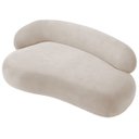 Ver imagem 4 de Recamier Sofá Curvo Luxo Recepção Lado Direito Canadá 180cm Linho Bege - Incasa Decor