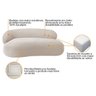 Recamier Sofá Curvo Luxo Recepção Lado Direito Canadá 180cm Linho Bege - Incasa Decor - 7