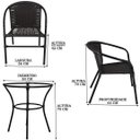 Ver imagem 3 de 4 Cadeiras em Fibra Sintética com Mesa Salinas para Área de Lazer - Tabaco -Artesanal