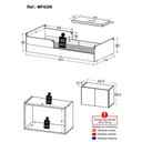 Ver imagem 2 de Minicama Infantil Montessoriana com Colchão e Mesa de Cabeceira 2 Portas Multimóveis Mp4206 Branca