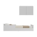 Ver imagem 5 de Minicama Infantil Montessoriana com Colchão e Mesa de Cabeceira 2 Portas Multimóveis Mp4206 Branca