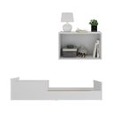 Ver imagem 4 de Minicama Infantil Montessoriana com Colchão e Mesa de Cabeceira 2 Portas Multimóveis Mp4206 Branca