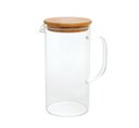 Ver imagem 1 de Jarra Vidro Boro com Tampa Bambu 1,3 L Mimo Style Vd22365