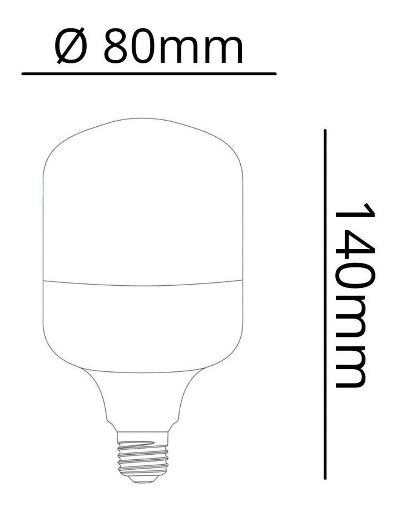 Kit 2 Lâmpada Super Led 30w Bulbo E27 6500k Bivolt - 8