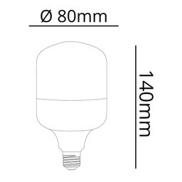 Kit 2 Lâmpada Super Led 30w Bulbo E27 6500k Bivolt - 8