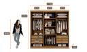 Ver imagem 4 de Guarda Roupa Casal 6 Portas 6 Gavetas - New Vértice-cumaru/fendi - Móveis Novo Horizonte