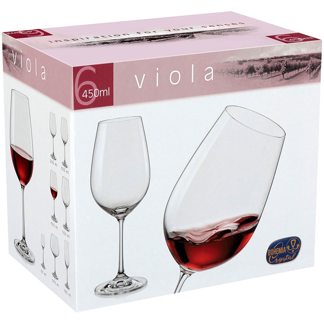 BOHEMIA VIOLA TAÇA ÁGUA 24x9x9cm 450ml CRISTAL VERDE 6PÇ - 2