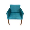 Ver imagem 4 de Kit 8 Poltronas Nina Escritório Sala de Recepção Tecido Suede - Azul Turqueza - Cor: Azul