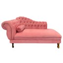 Ver imagem 1 de Recamier Barcelona 1,30 Veludo Rose - Dominic Decor
