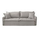 Ver imagem 6 de Sofá Cama Veludo em Madeira Eucalipto 220cm Braço 20cm Arizona Meu Sofá Online