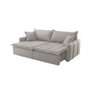 Ver imagem 2 de Sofá Cama Veludo em Madeira Eucalipto 220cm Braço 20cm Arizona Meu Sofá Online