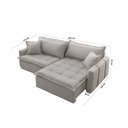 Ver imagem 3 de Sofá Cama Veludo em Madeira Eucalipto 220cm Braço 20cm Arizona Meu Sofá Online